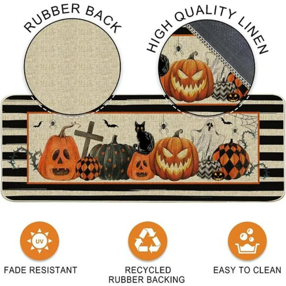 Halloween Kitchen Mats Set of 2, Halloween Kitchen Rugs and Mats,17x29 